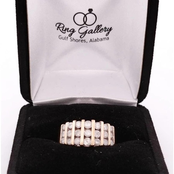 DIAMOND BAND REAL DIAMONDS 10K GOLD Size 6,7,8 - Picture 1 of 12